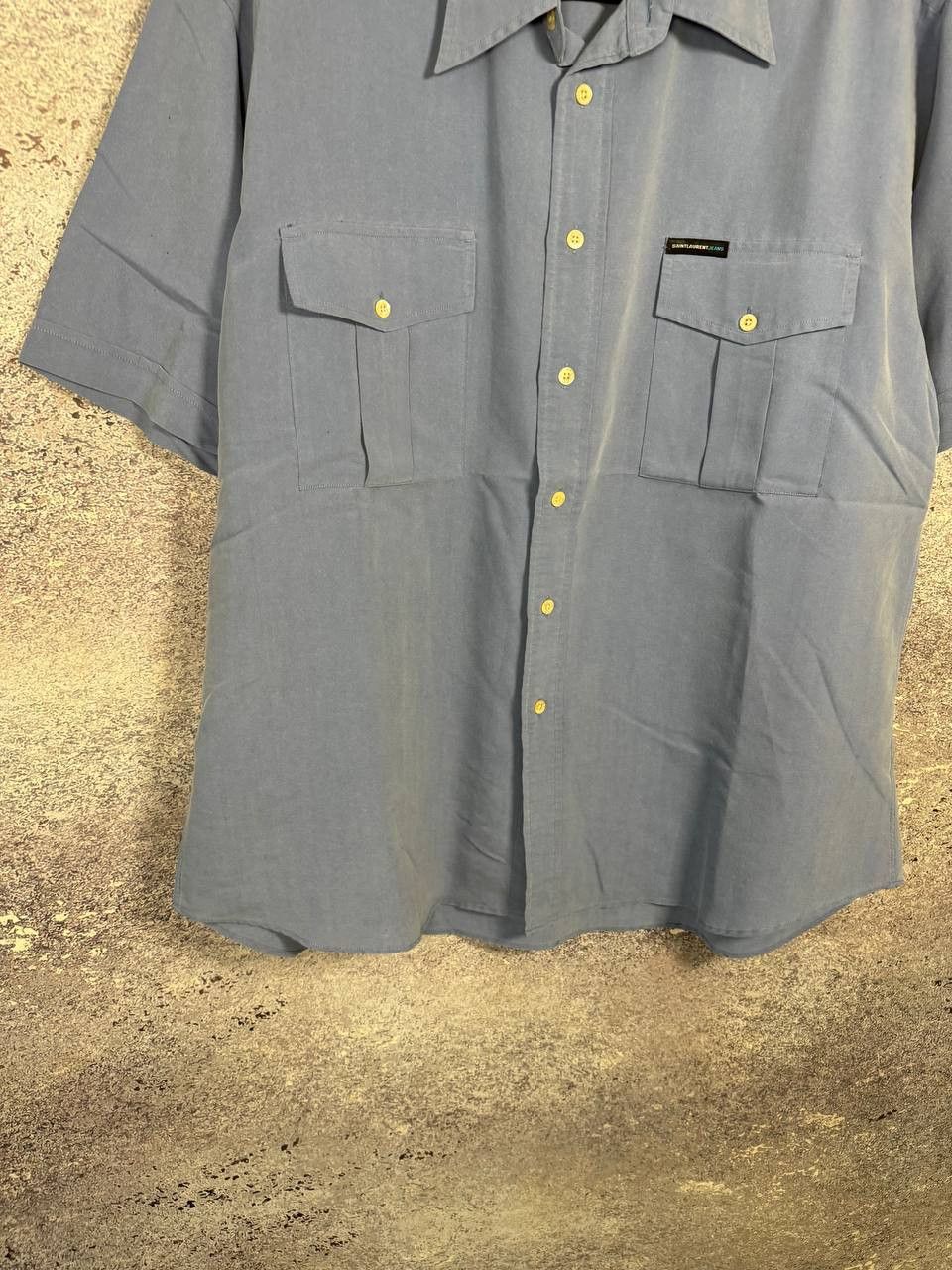 Designer × Saint Laurent Paris × Vintage Vintage Saint Laurent Paris Jeans Shirt XL size Size US XL / EU 56 / 4 - 4 Thumbnail