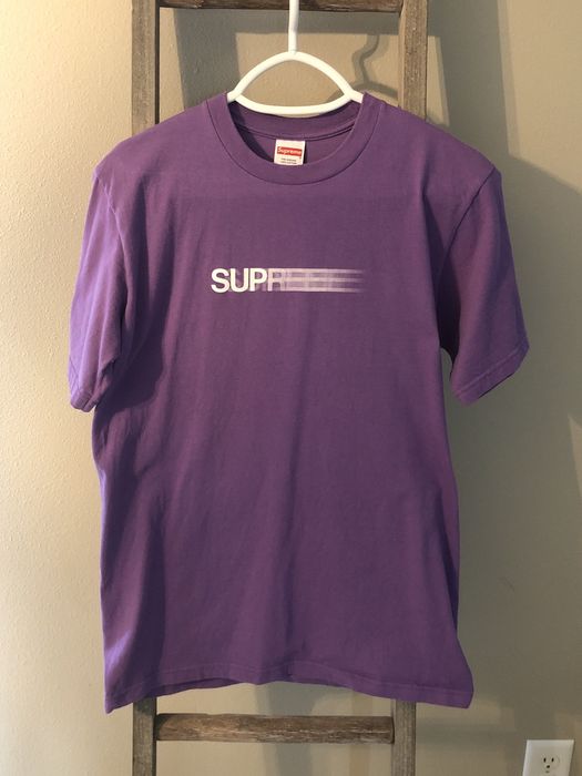 Supreme Supreme purple motion logo tshirt sz S | Grailed