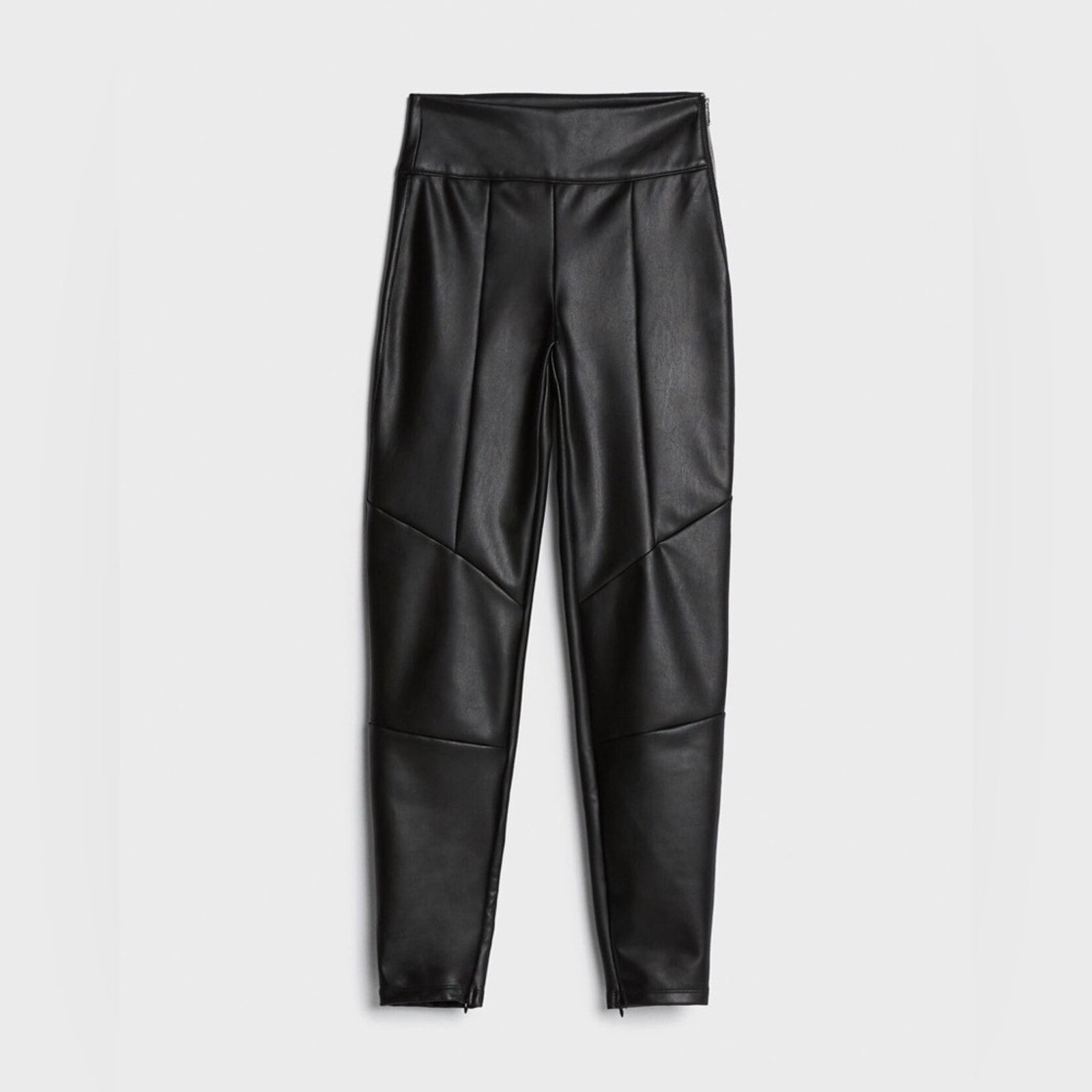 Bershka Bershka High Waisted Faux Leather Fitted Pants Leggings Size 25" / US 0 / IT 36 - 3 Thumbnail