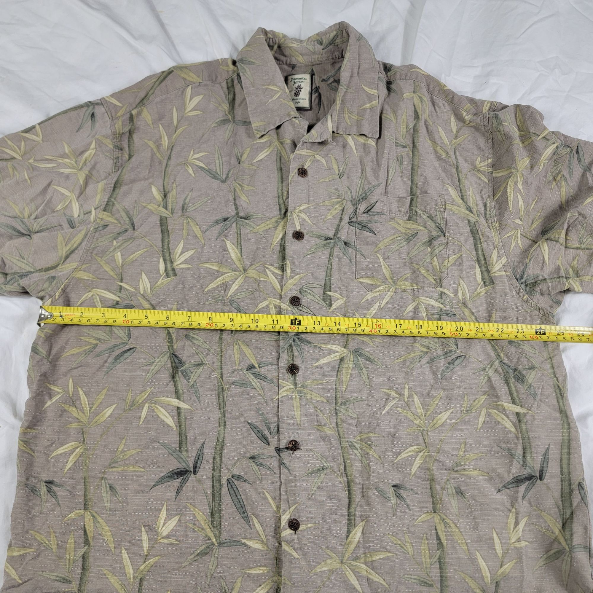 Other Jamaica Jaxx Mens 2XL XXL Brown Button Down Shirt Bamboo Pri Size US XXL / EU 58 / 5 - 6 Thumbnail
