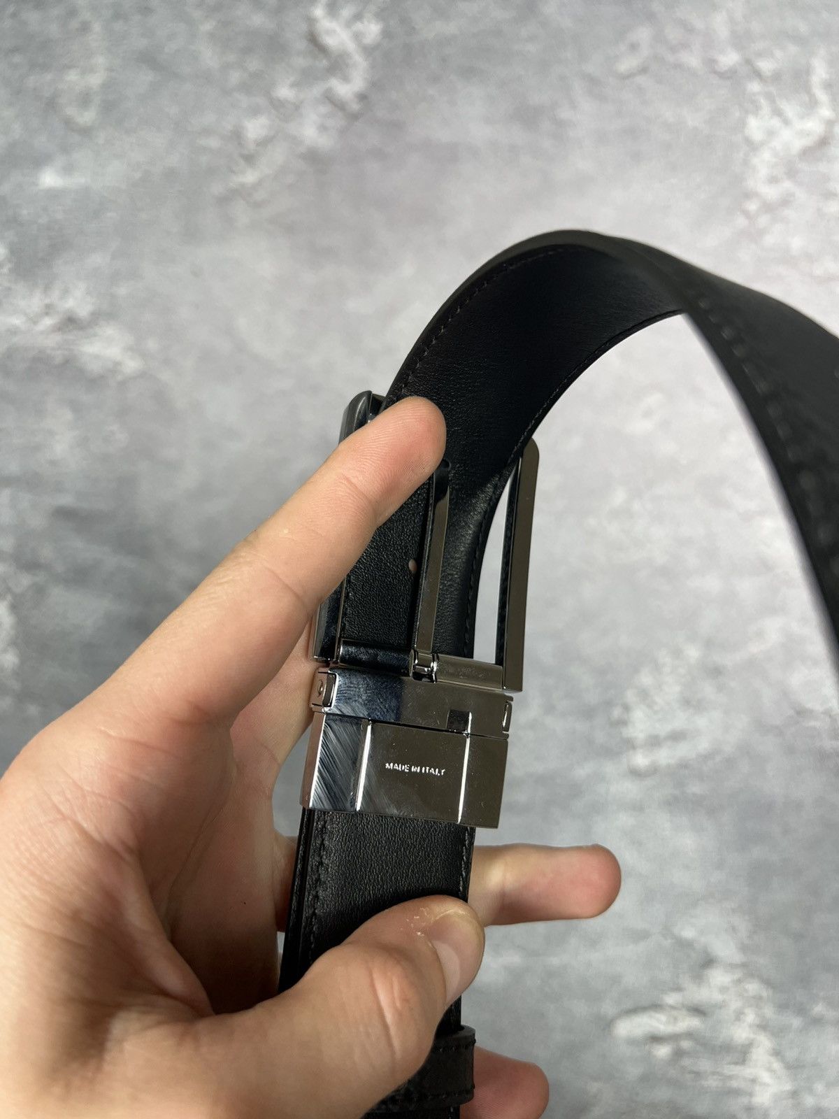 Ermenegildo Zegna Ermenegildo Zegna Leather Belt With Logo One Size Size ONE SIZE - 6 Thumbnail