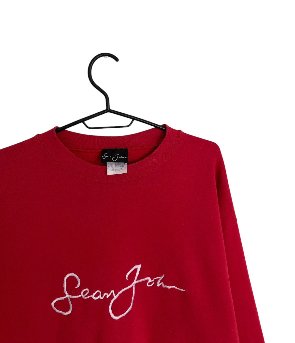 Sean John × Vintage Sean John red vintage crewneck, spellout, size L Size US L / EU 52-54 / 3 - 2 Thumbnail