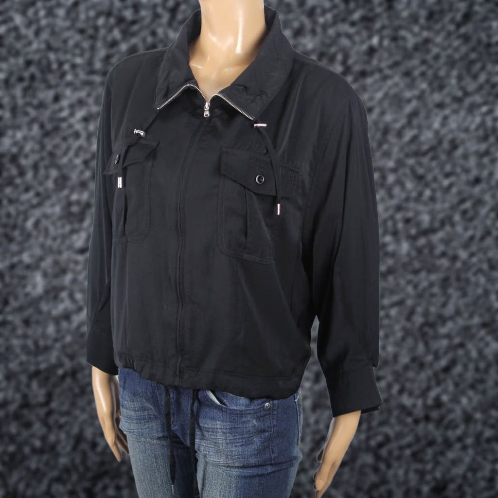 Ralph Lauren Ralph Lauren Black Full Zip Shirt Button Pockets NWT 75 Size S / US 4 / IT 40 - 1 Preview
