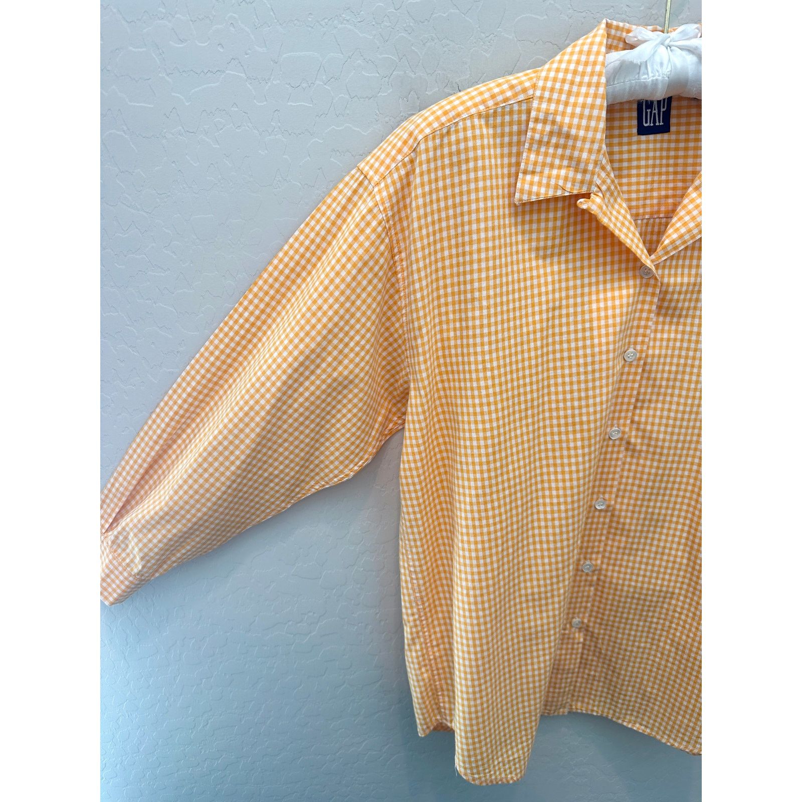 Gap GAP | Y2K Vintage Yellow Gingham Button Down Long Sleeve Top Size S / US 4 / IT 40 - 3 Thumbnail