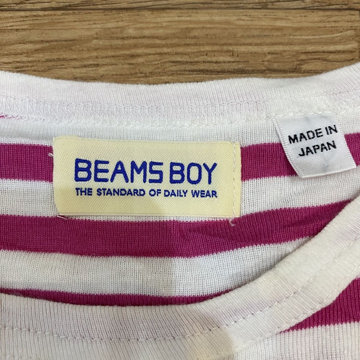 Beams Plus 2000s Beams Boy Stripe Pink Long Sleeve T-Shirt Size US XXS / EU 40 - 6 Thumbnail