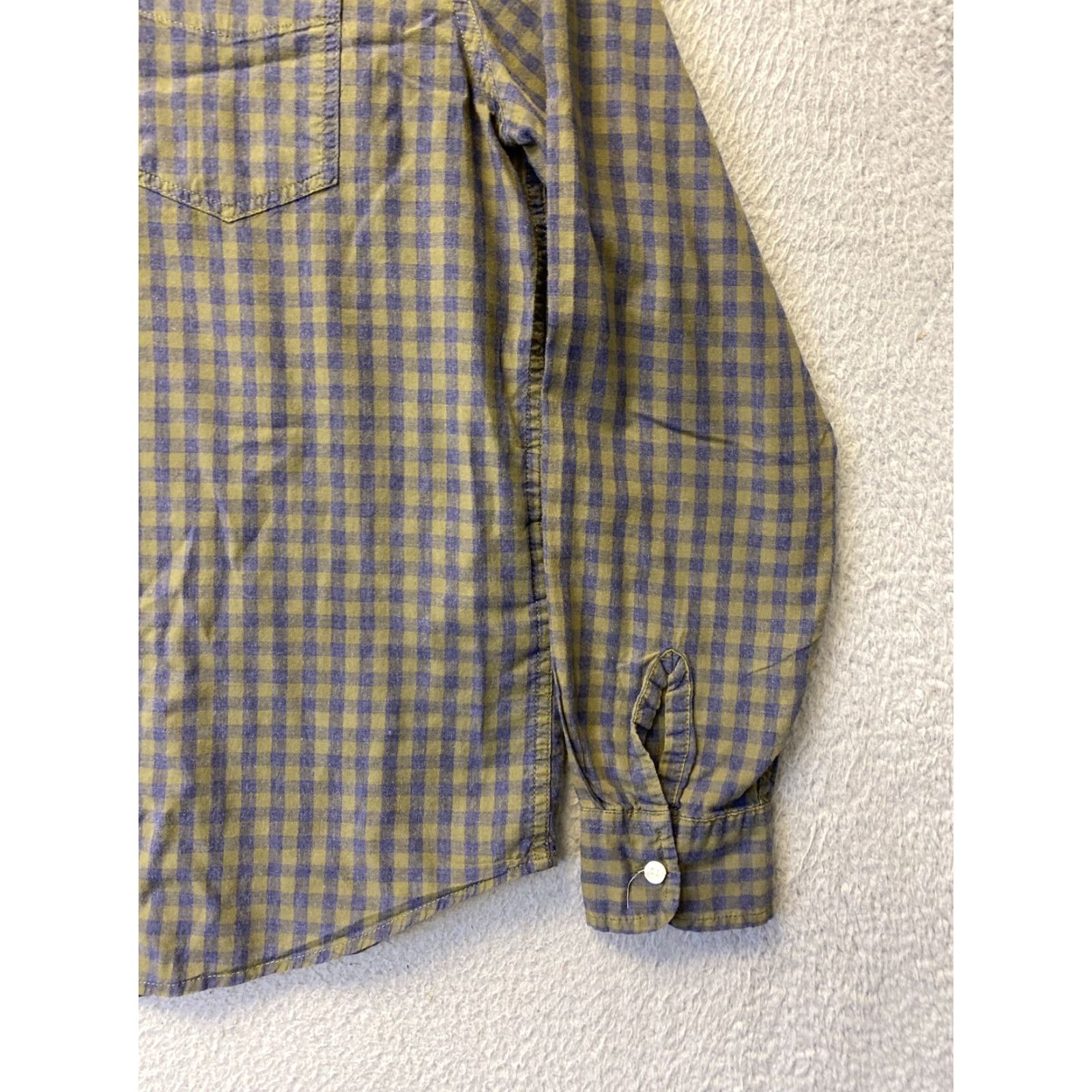 Levi's VINTAGE Levi's Shirt Slim Button-Up Mens M Green Blue Check Long Sleeve 37-51 Men’s Dress Shirt Size US M / EU 48-50 / 2 - 2 Thumbnail