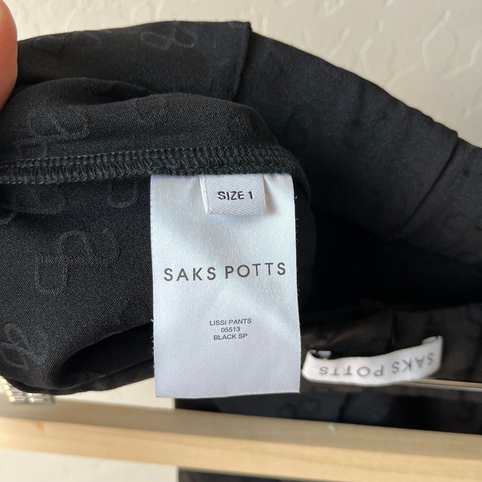 Saks Potts Saks Potts Black Lissi Logo Jacquard Straight Leg Pants Sz 1 Size 27" / US 4 / IT 40 - 10 Thumbnail