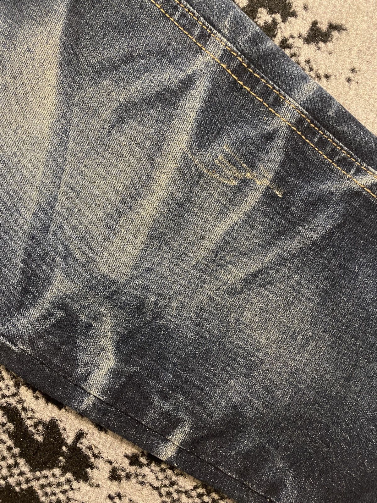 Japanese Brand Hysteric Glamour Patchwork Washed Denim Hello Kitty Size US 33 - 6 Thumbnail