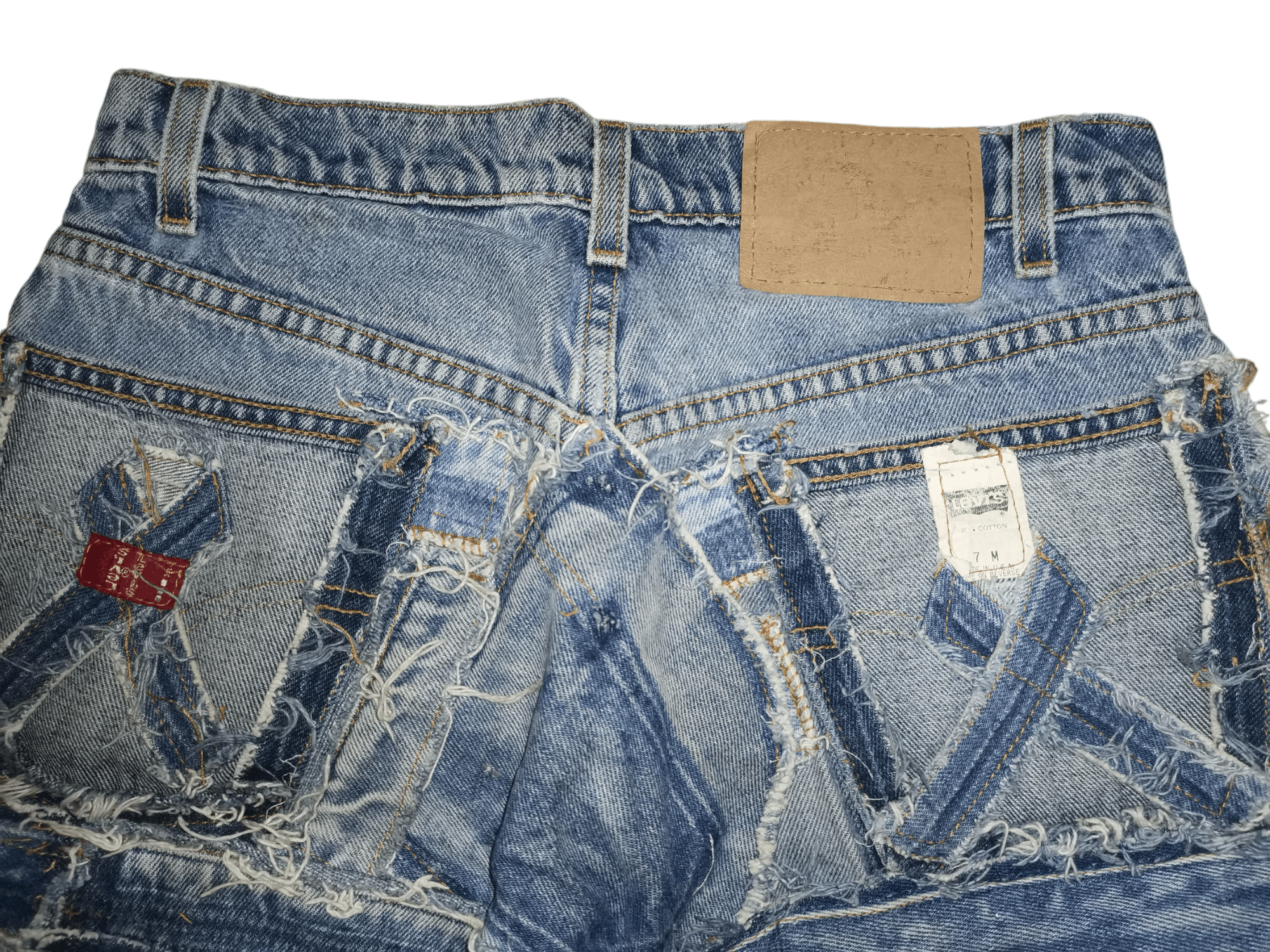 Levi's × Levi's Vintage Clothing × Vintage Levis 550 patchwork shorts rare design Size US 29 - 3 Thumbnail