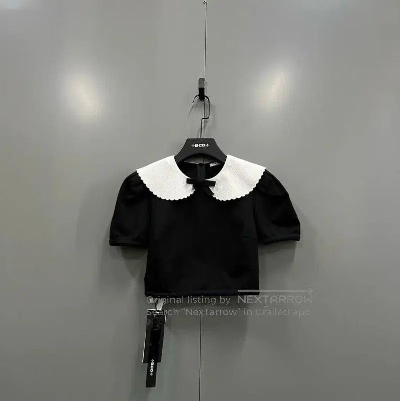 Miu Miu Miu Miu Black Short Sleeve Crop T-Shirt . Size XXS / US 00 / IT 34 - 1 Thumbnail