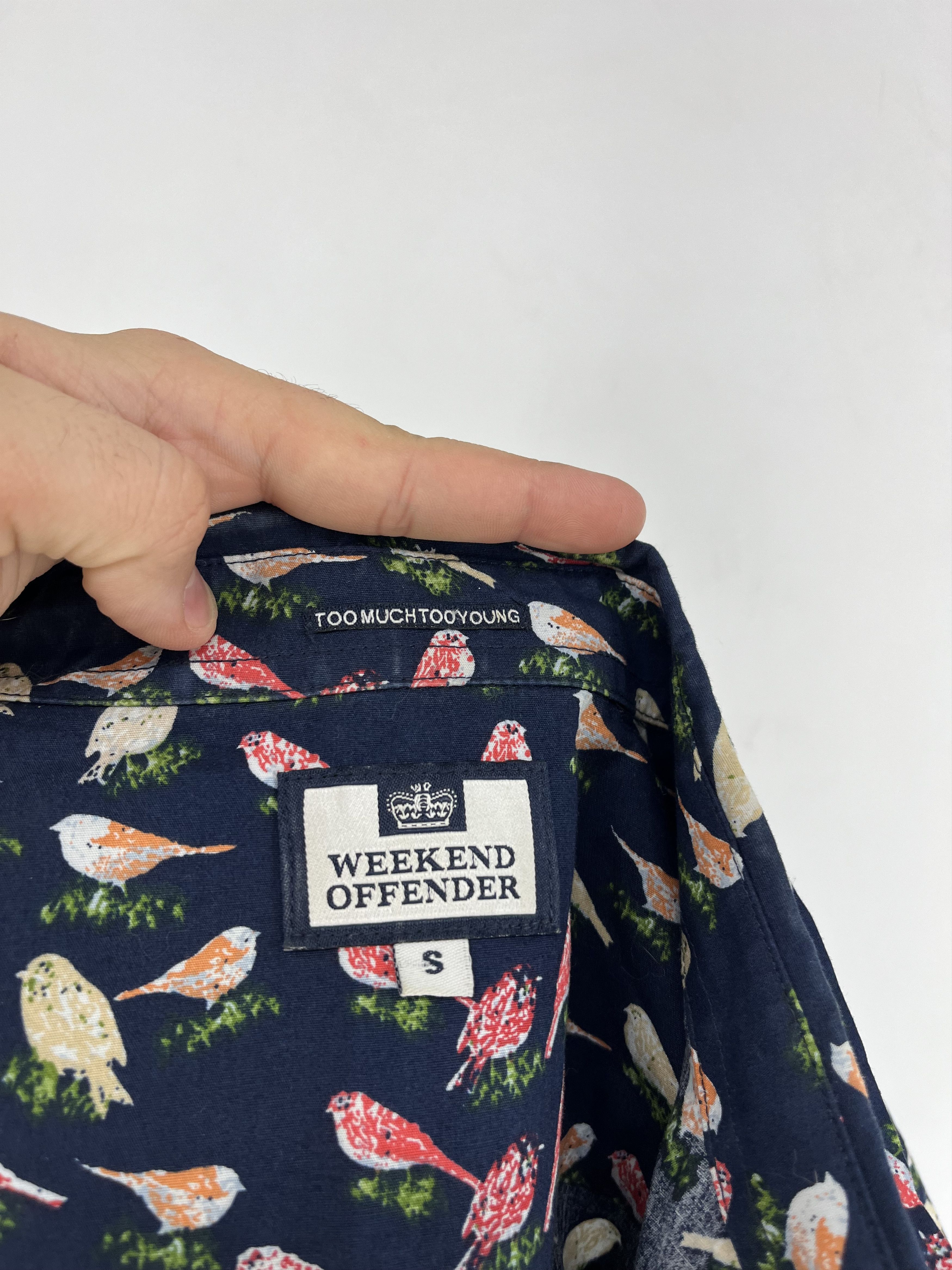 Weekend Offender Weekend Offender Cotton Bird Short Sleeve Shirt Size US S / EU 44-46 / 1 - 12 Thumbnail