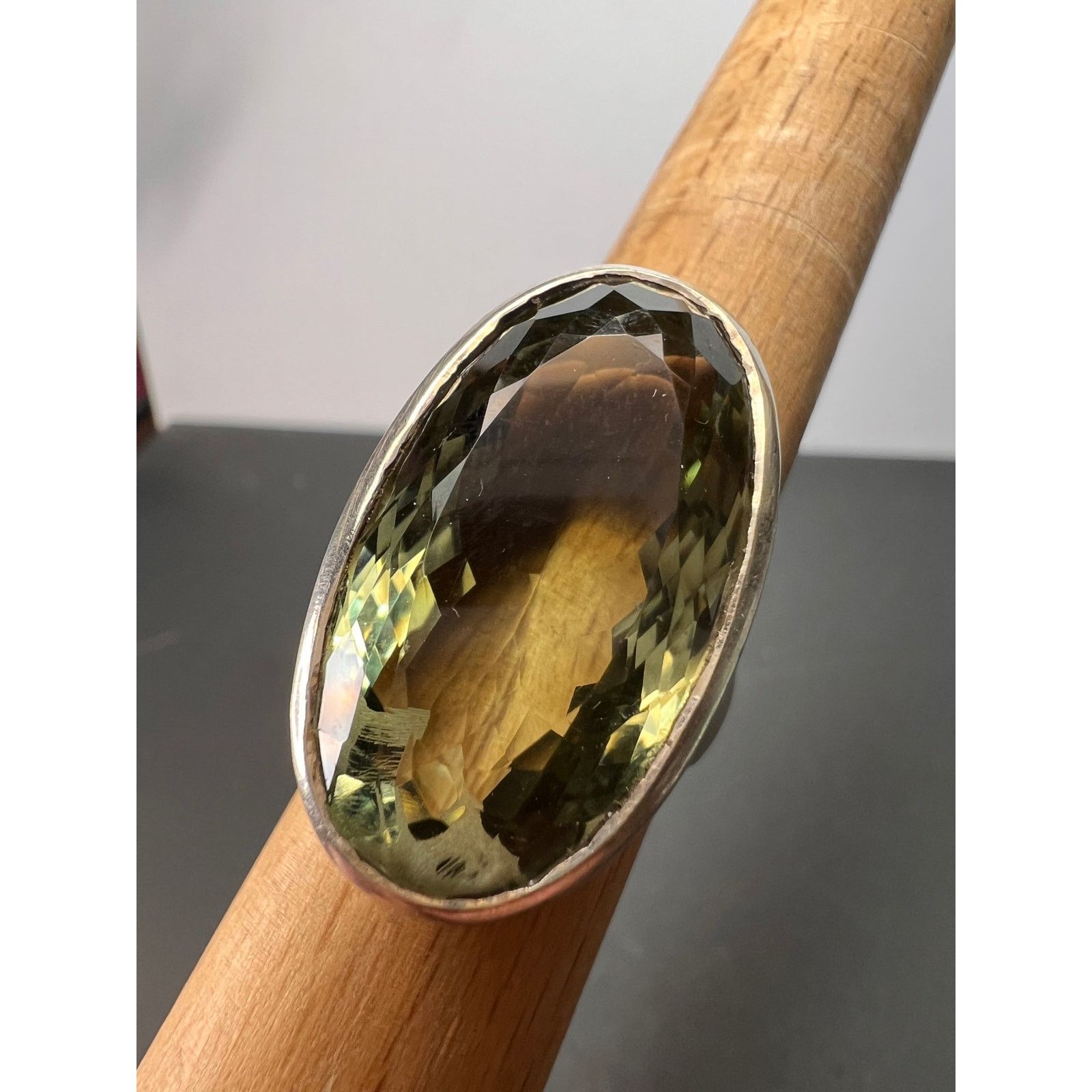 Other NEW oval cut prasiolite gemstone 925 silver ring size 9 Size ONE SIZE - 5 Thumbnail