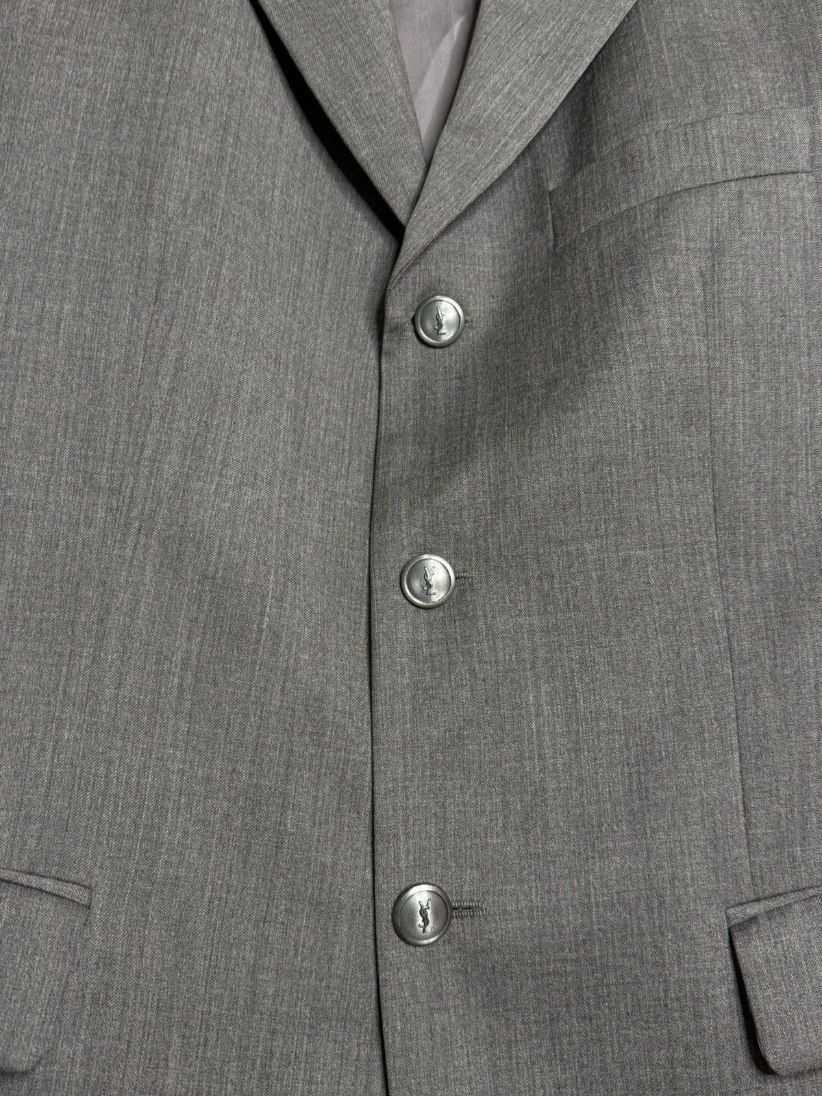 Yves Saint Laurent Yves Saint Laurent Vintage Gray wool mens blazer size 48 Size 48R - 5 Thumbnail