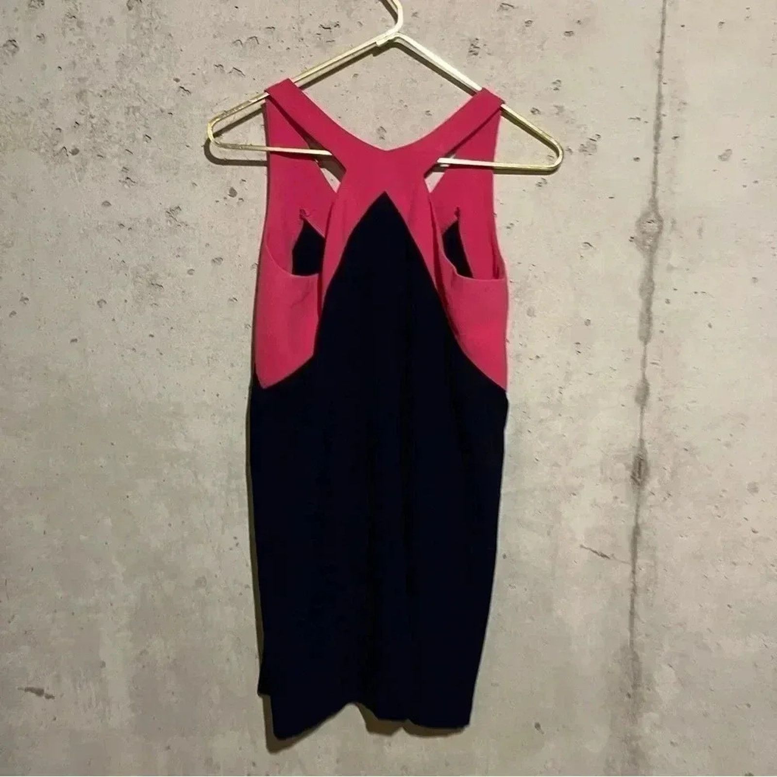 Other Felicity & Coco Dress Navy Blue Pink Sheath Dress Crepe Size M / US 6-8 / IT 42-44 - 6 Thumbnail