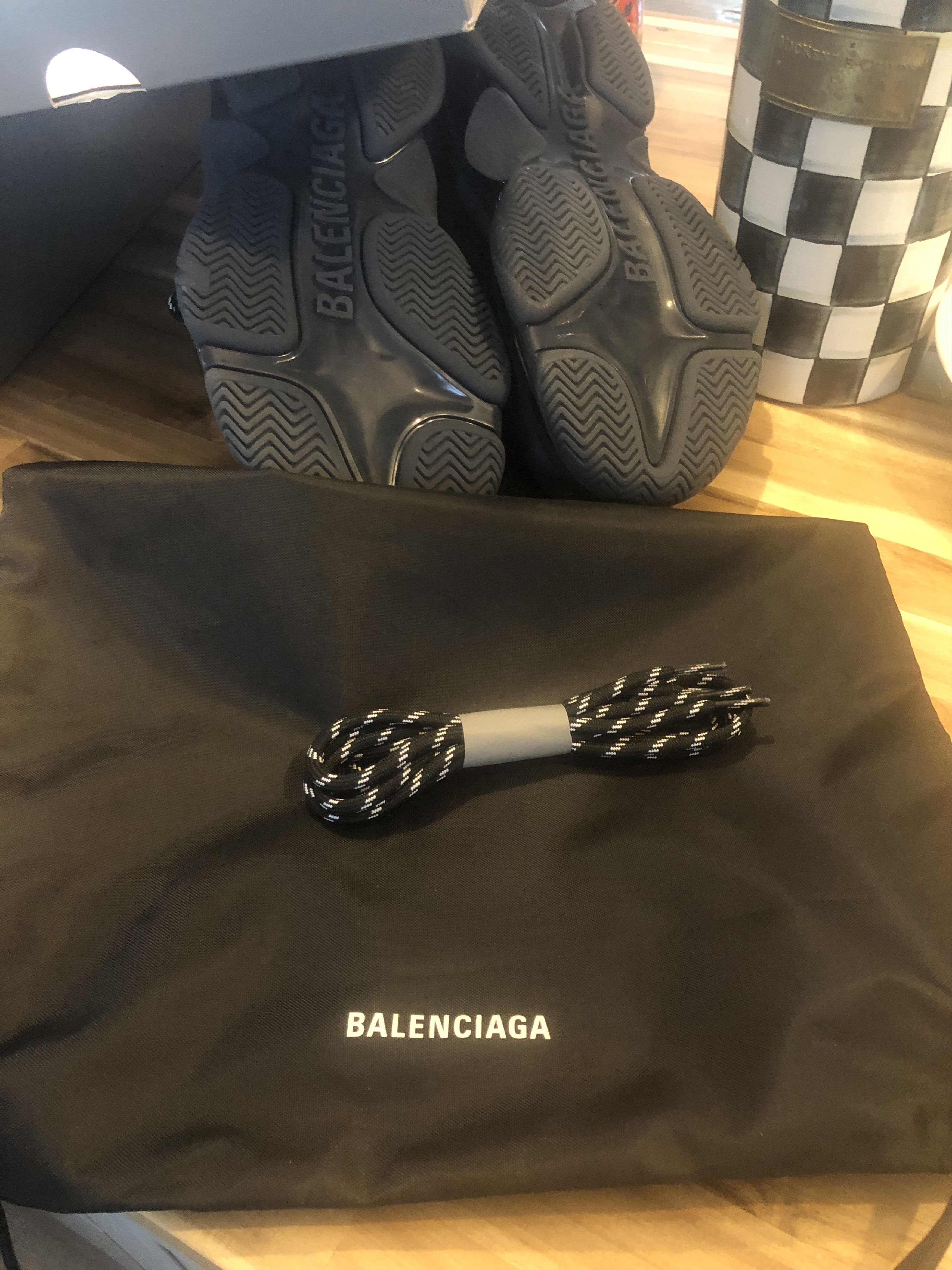 Balenciaga NEW NWT Balenciaga Sneakers TRIPLE S Dark Grey Size US 12 / EU 45 - 3 Thumbnail