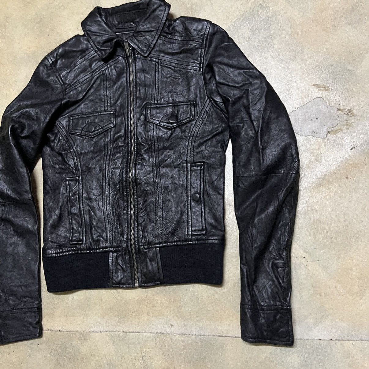 Japanese Brand Japanese Brand Bikers Zipper Leather Jacket Size XS / US 0-2 / IT 36-38 - 2 Thumbnail