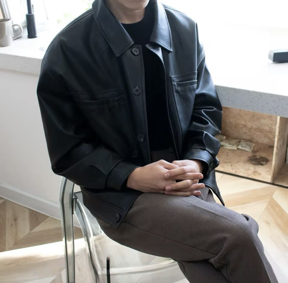Japanese Brand × Vintage Vintage Japanese Leather Jacket Size US L / EU 52-54 / 3 - 2 Thumbnail