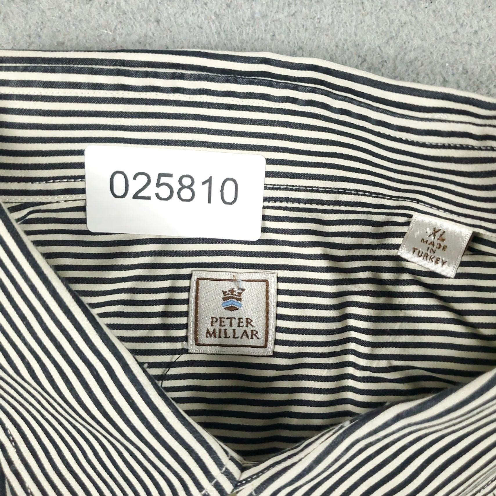 Peter Millar Peter Millar Button-Up Shirt Mens XL Black Striped Casual Long Sleeve Size US XL / EU 56 / 4 - 6 Thumbnail