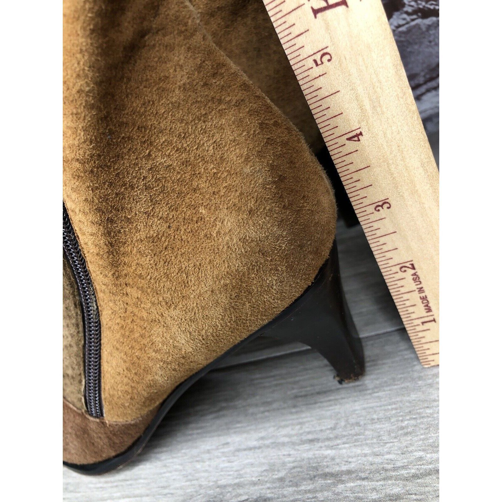 Other CHIARINI Tan Brown Green Suede Leather Double Sided Zipper H Size US 9.5 / IT 39.5 - 9 Thumbnail