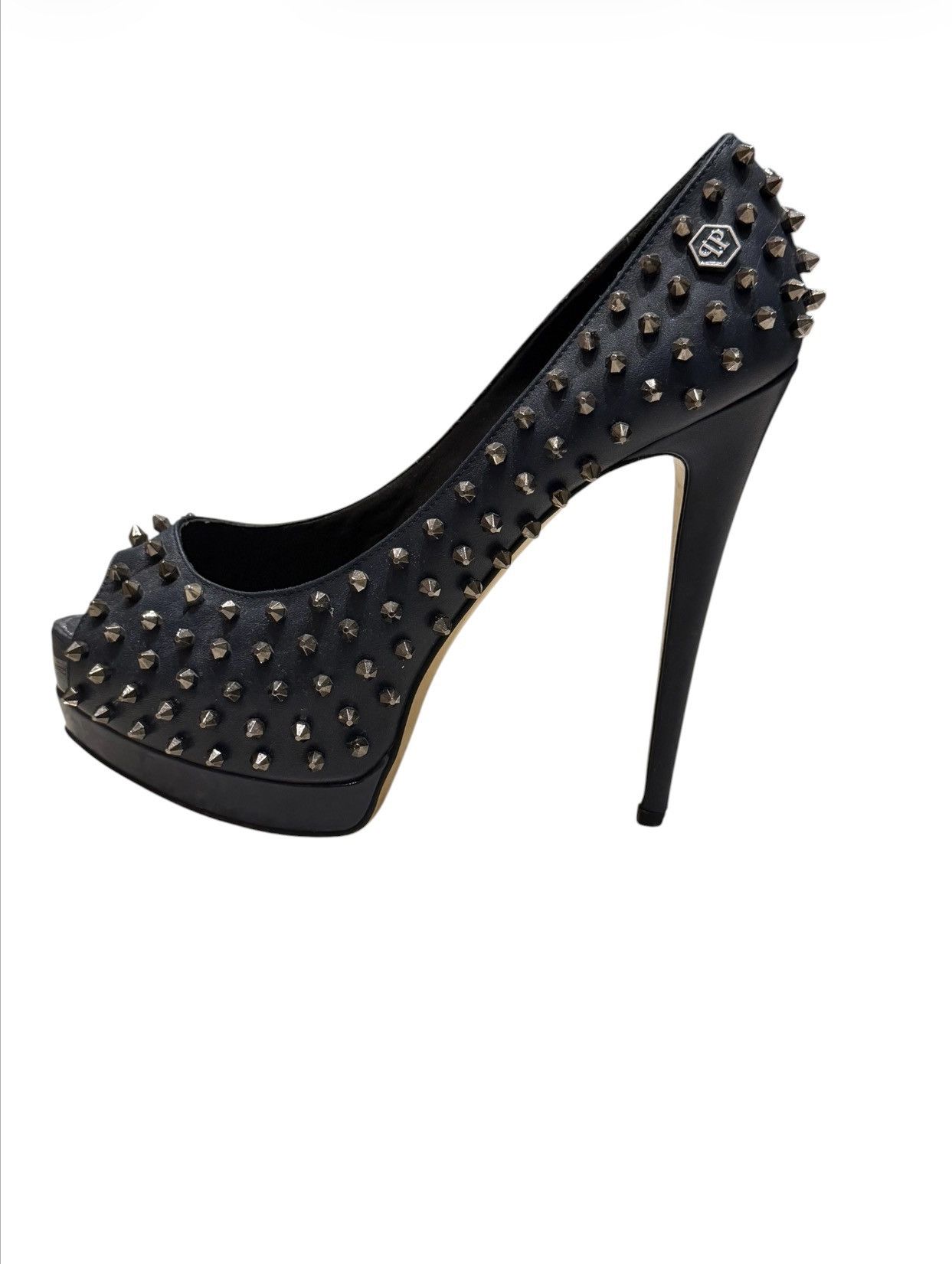 Philipp Plein Philipp Plein Studded Platform Heels – Black – New Size US 9 / IT 39 - 1 Thumbnail