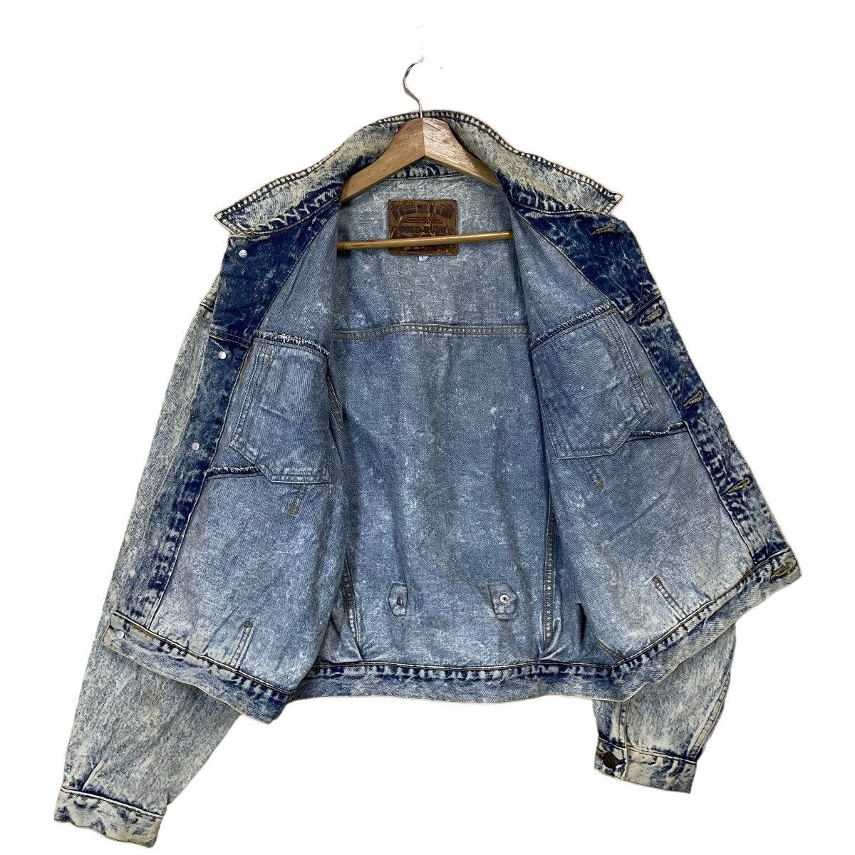 Edwin × Vintage 90s Gold Rush By Edwin Acid Wash Trucker Denim Jacket Size US M / EU 48-50 / 2 - 12 Thumbnail