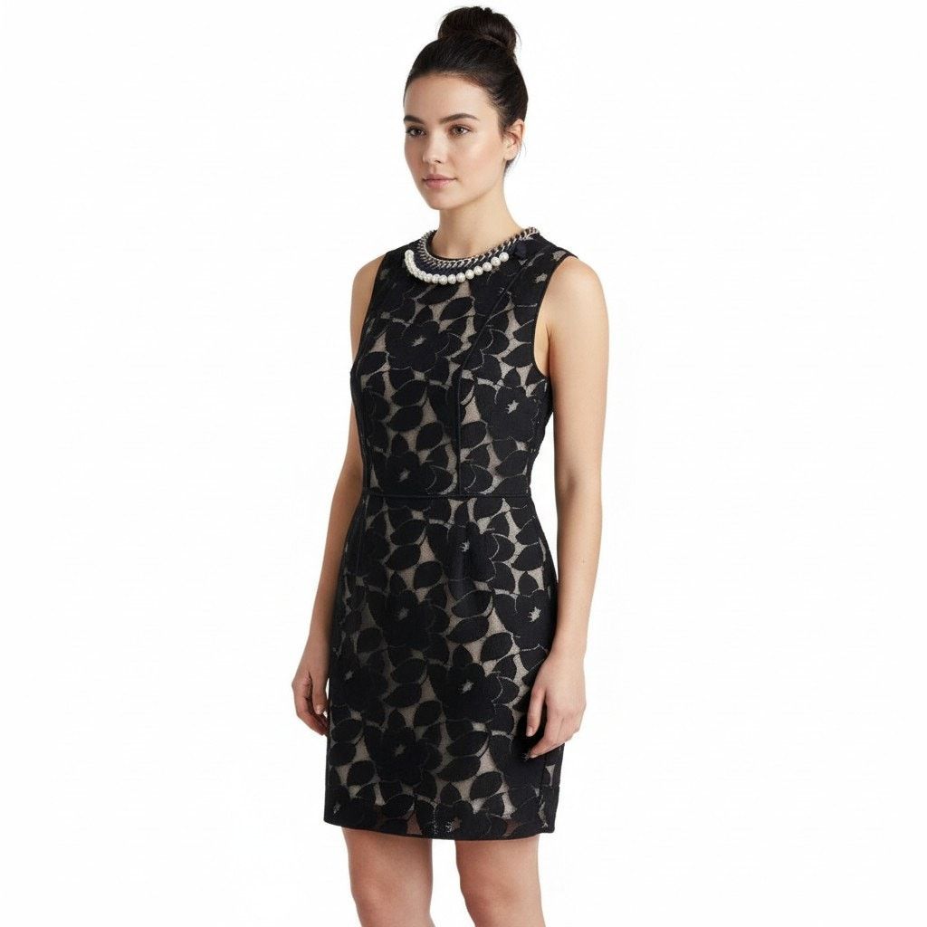 3.1 Phillip Lim 3.1 Phillip Lim Black Printed Lace&Beaded Mini Dress, XS/US2 Size XS / US 0-2 / IT 36-38 - 1 Thumbnail
