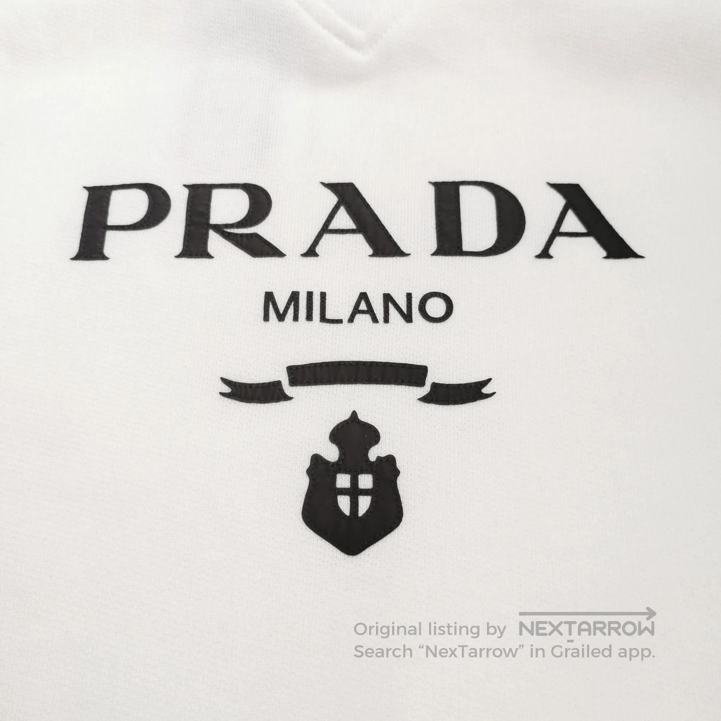 Prada Cotton Logo Sweatshirt in Size S .