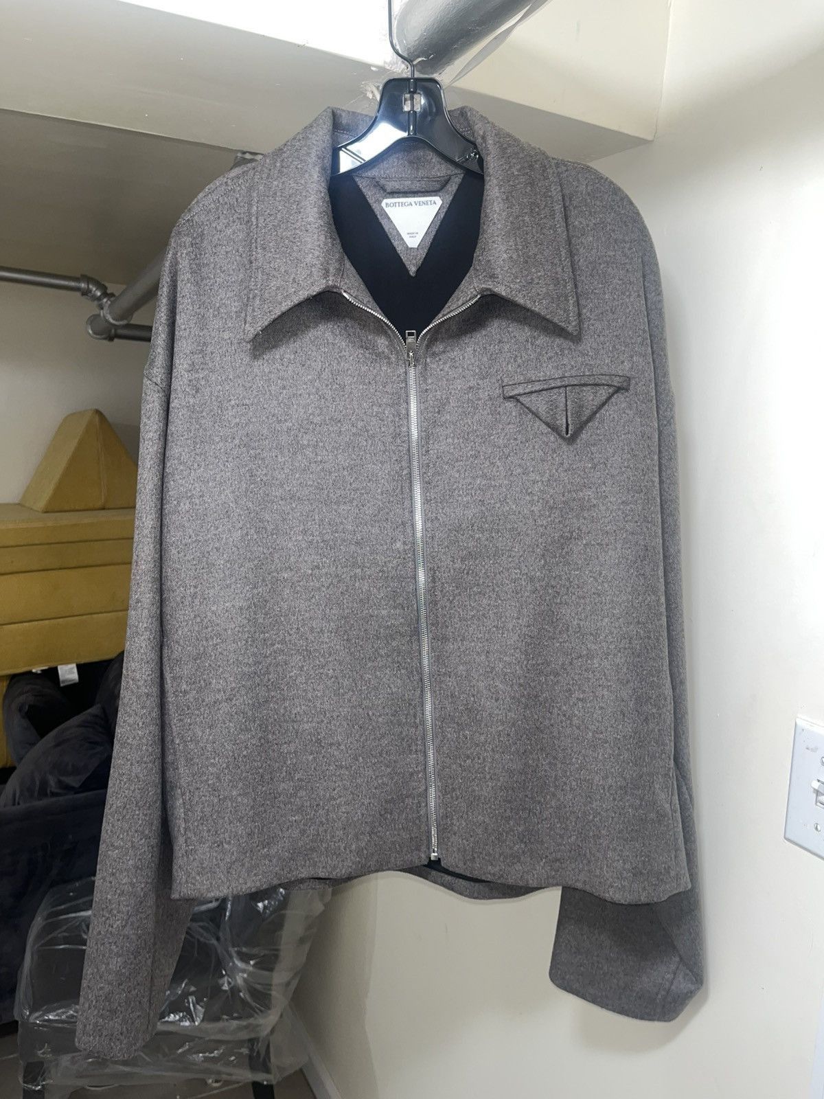 Bottega Veneta Melange Cashmere Blouson Jacket Size US L / EU 52-54 / 3 - 5 Thumbnail