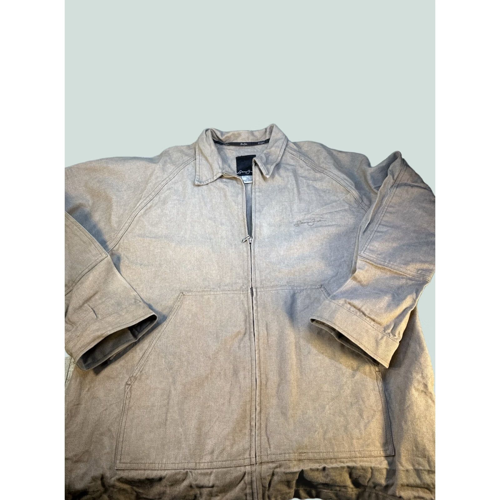 Sean John VINTAGE Sean John Jacket 2XL Beige Full Zip Cotton Workwear Style Mens Bomber Jacket Size US XXL / EU 58 / 5 - 1 Thumbnail