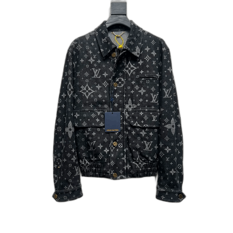 Louis Vuitton Louis Vuitton Black Printed Denim Jacket-2506 Size US L / EU 52-54 / 3 - 1 Thumbnail