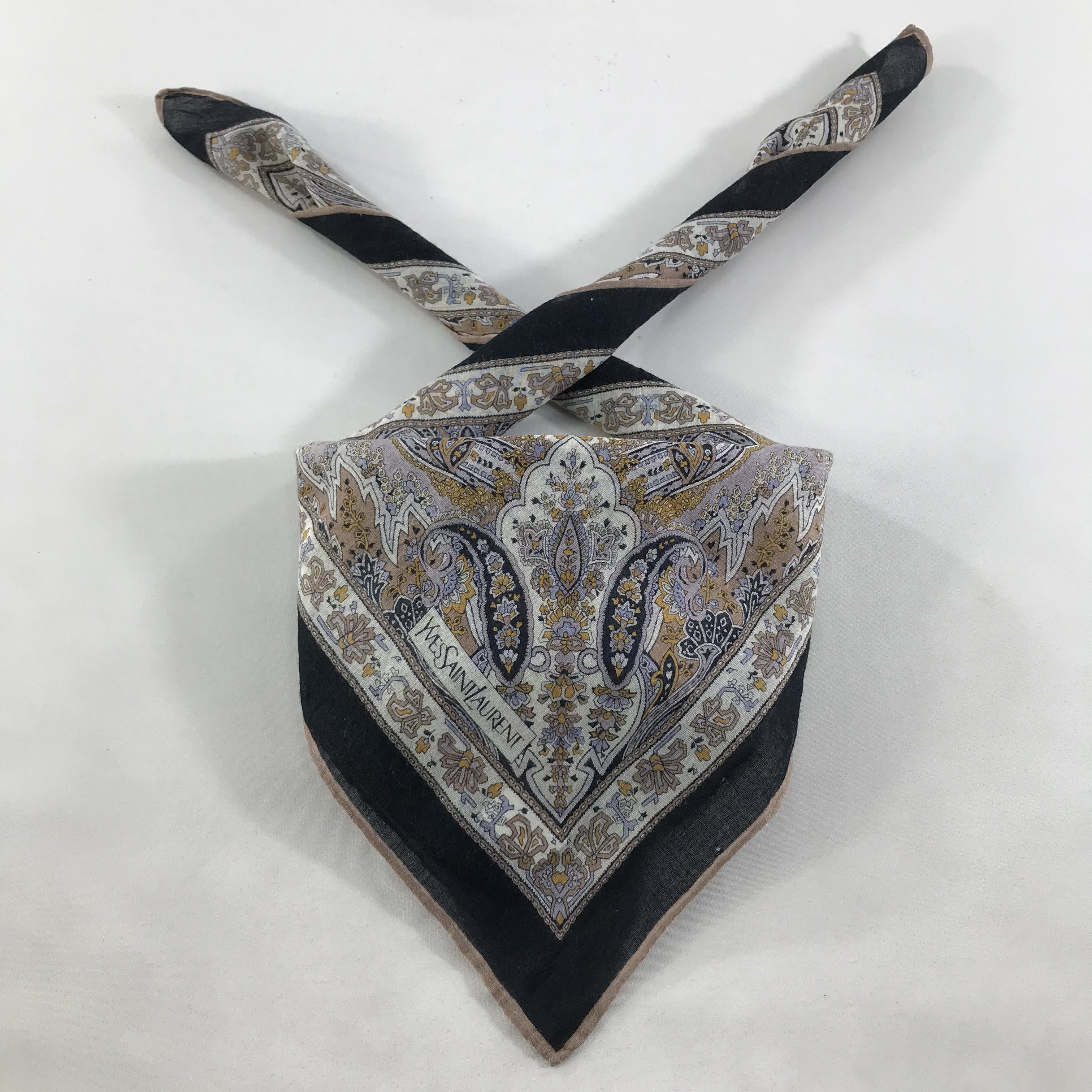 Vintage × Yves Saint Laurent Yves Saint Laurent Bandana /Handkerchief/Neckerchief -S1549 Size ONE SIZE - 3 Thumbnail