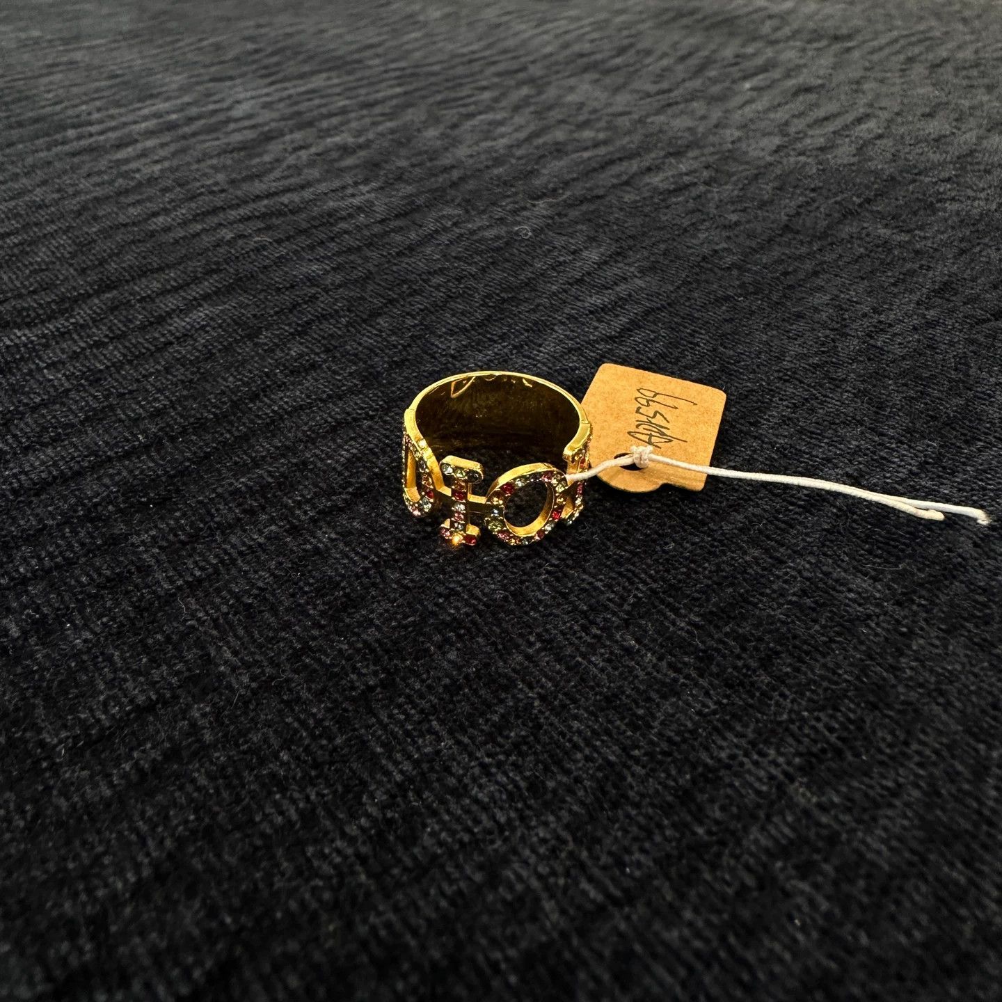 Christian Dior Monsieur Christian Dior apr599 colorful diamond letter ring Size ONE SIZE - 1 Thumbnail
