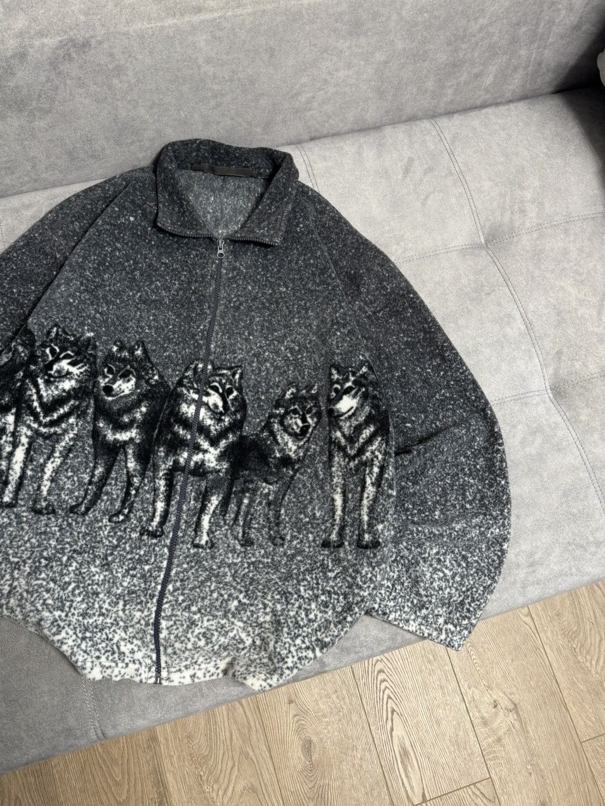 Other Vintage fleece animal wolfs Y2K jacket hoodie Size US L / EU 52-54 / 3 - 9 Thumbnail