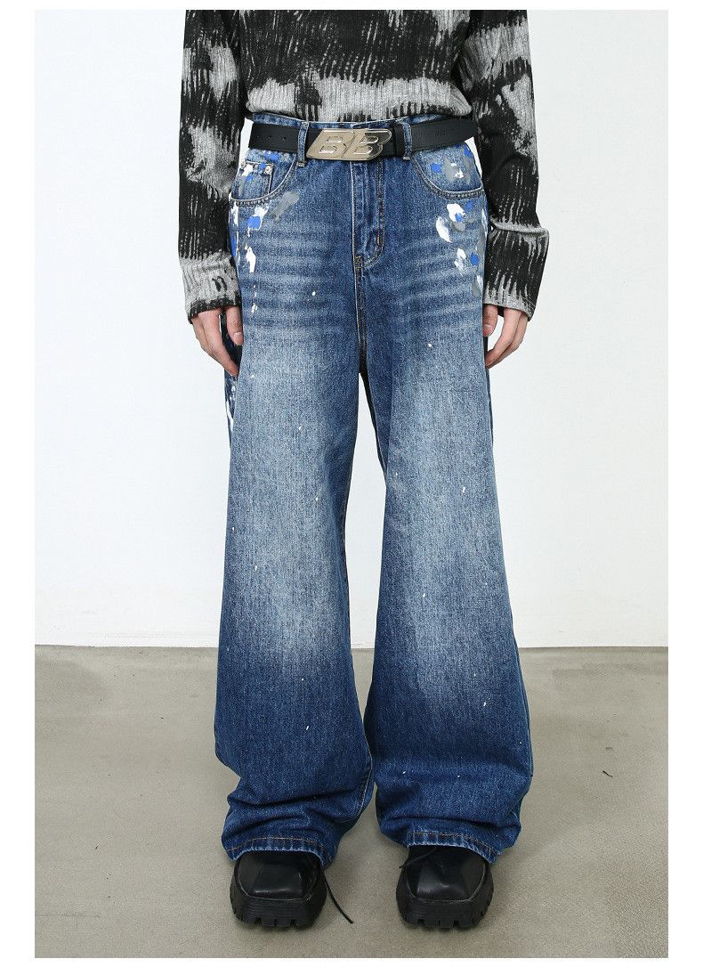 Japanese Brand Men's American high street hand-painted jeans Size US 32 / EU 48 - 1 Thumbnail