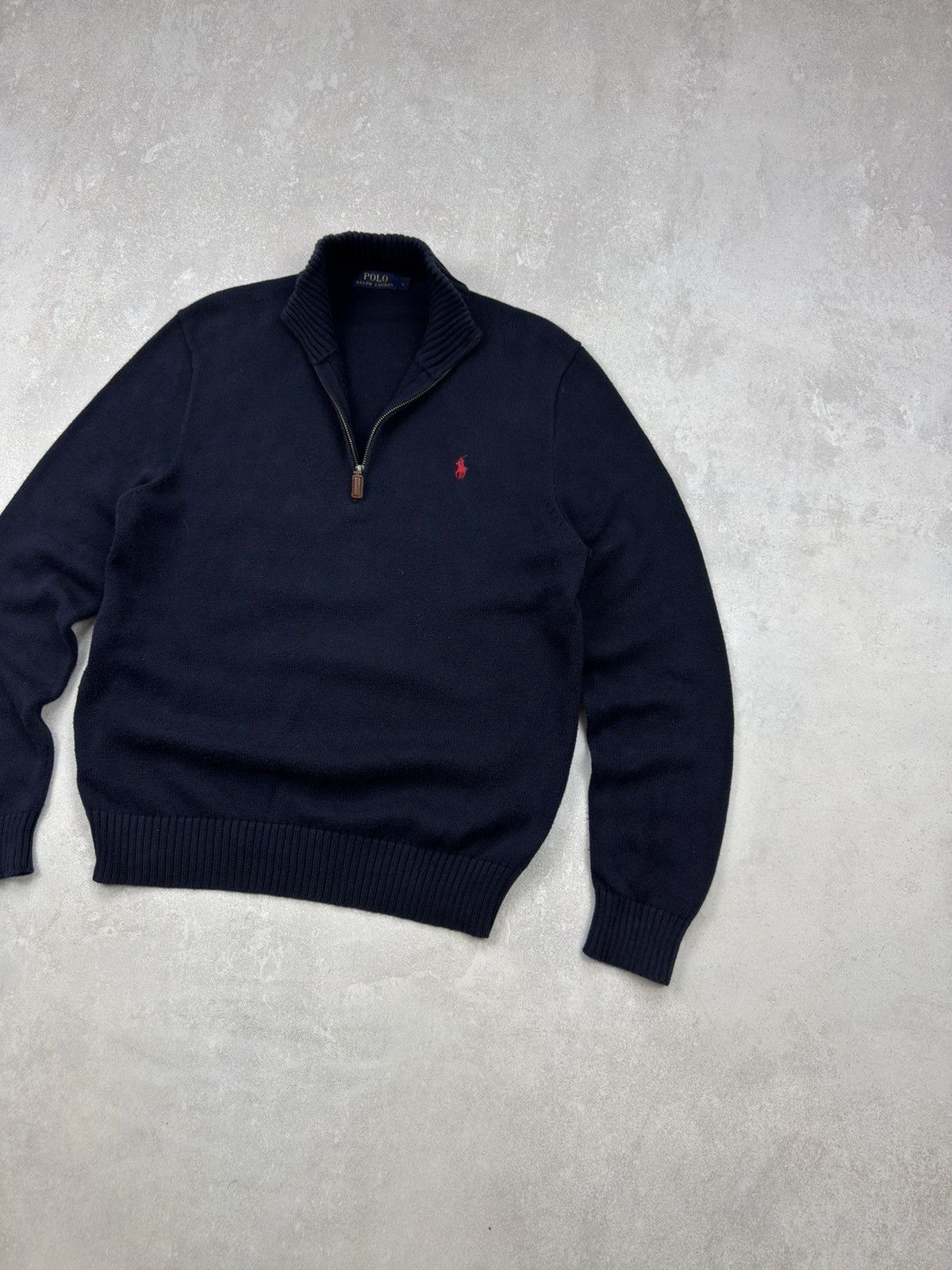 Polo Ralph Lauren Polo Ralph Lauren 1/4 Zip Cotton Sweater Long Sleeve Mens Size US L / EU 52-54 / 3 - 3 Thumbnail