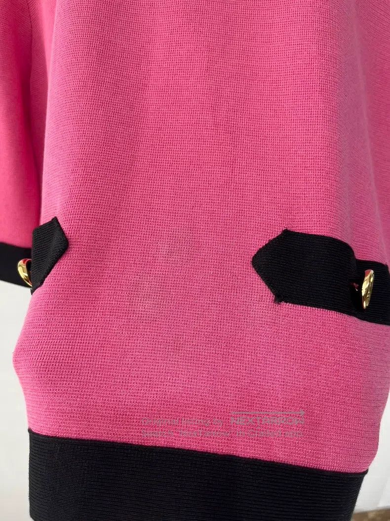 Gucci Gucci Black and pink colour-blocked mulberry silk blended Size S / US 4 / IT 40 - 6 Thumbnail