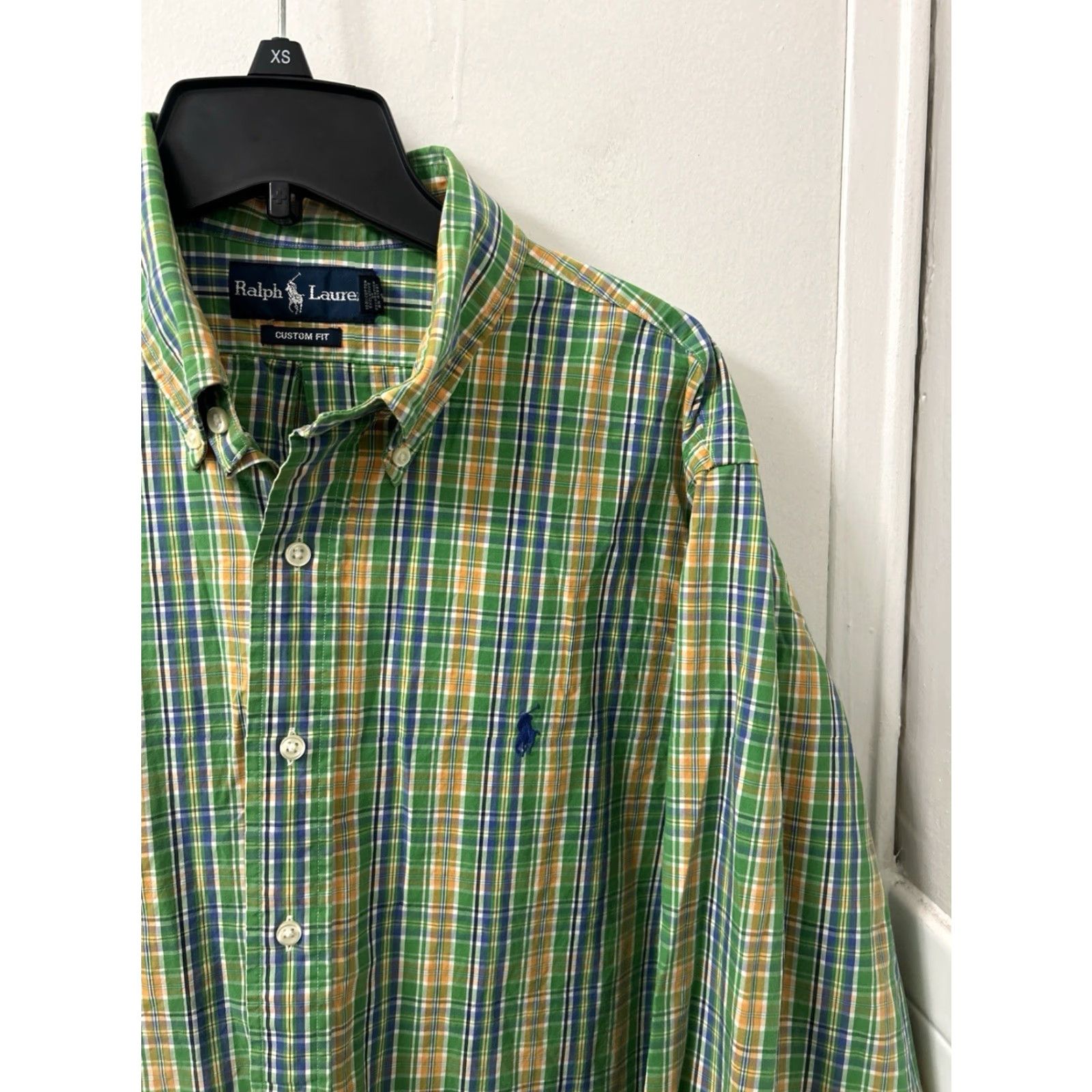Ralph Lauren VINTAGE Ralph Lauren Shirt Mens XL Green Orange Plaid Button-Down L/S Classic Fit Size US XL / EU 56 / 4 - 4 Thumbnail