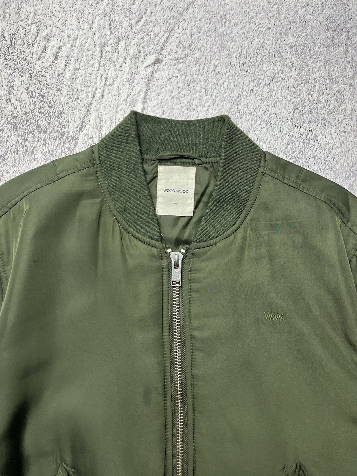 Vintage Wood Wood Romantic Bomber Jacket MA1 Luxury Y2K Size US L / EU 52-54 / 3 - 4 Thumbnail