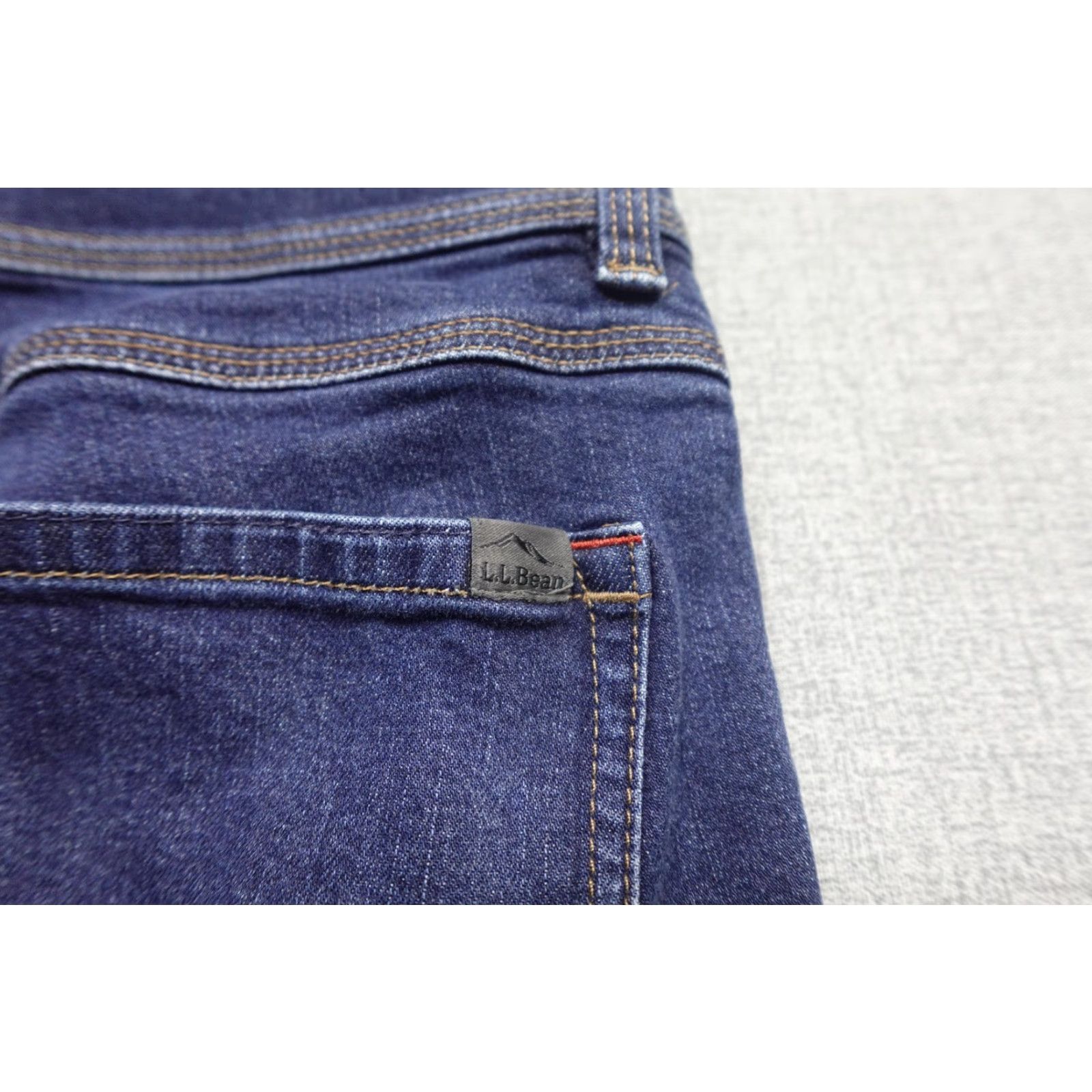 Vintage L.L. Bean Jeans Mens 34x29 Blue Denim Straight Leg Stretch Regular Dark Wash Size US 34 / EU 50 - 2 Thumbnail