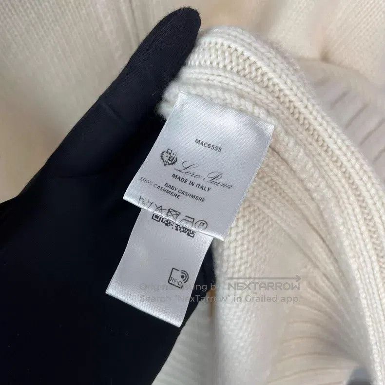 Loro Piana Loro Piana Off-White Half-Zip Cashmere Knit Top Size L / US 10 / IT 46 - 7 Thumbnail