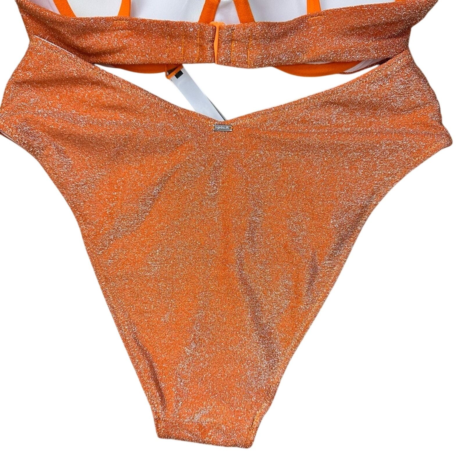 Victoria's Secret Victoria’s Secret Orange Brazilian Shimmer Bikini Size XS/S Size ONE SIZE - 8 Thumbnail
