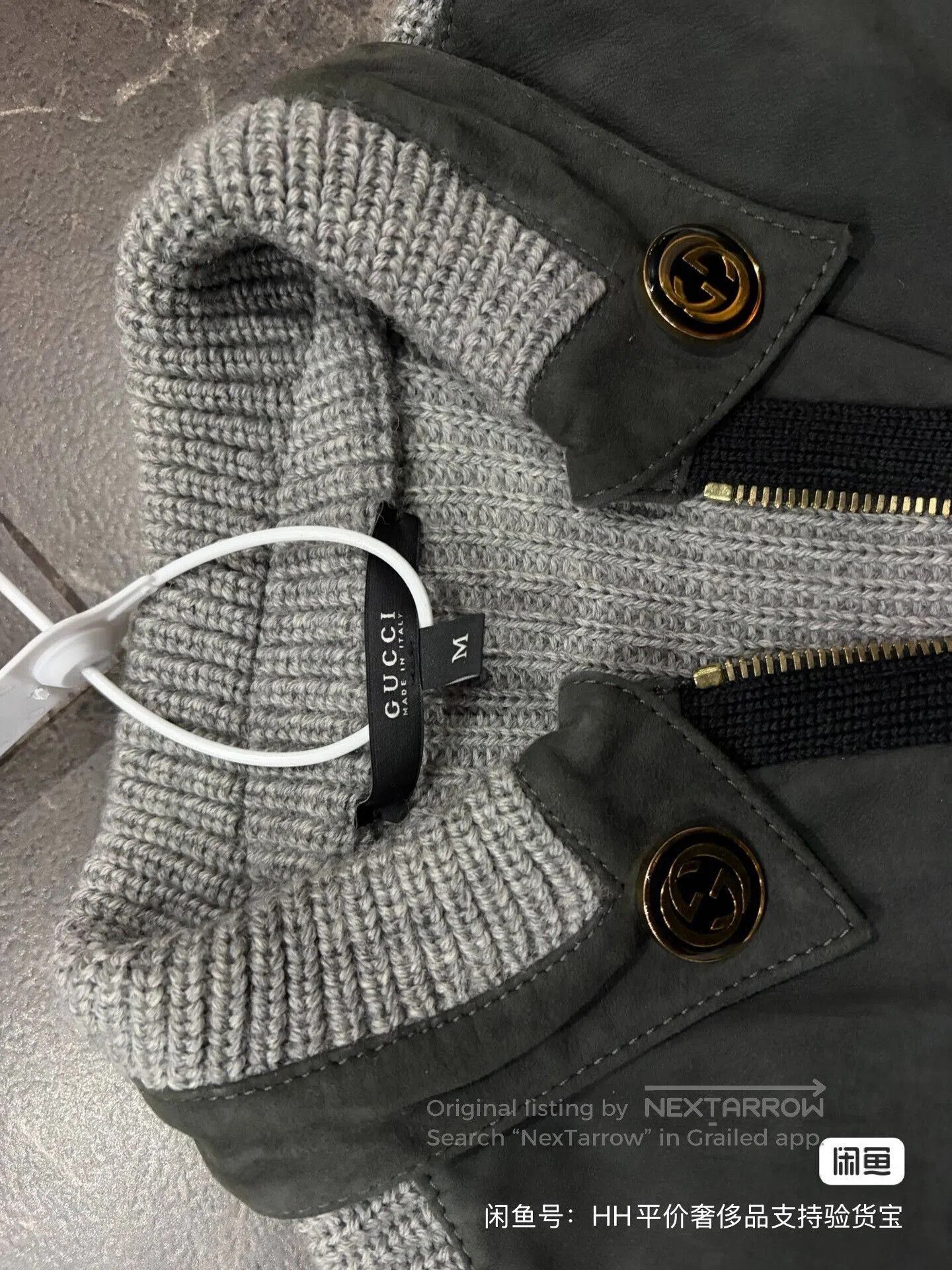 Gucci Gucci Women's Leather Wool Jacket. Size M / US 6-8 / IT 42-44 - 2 Thumbnail