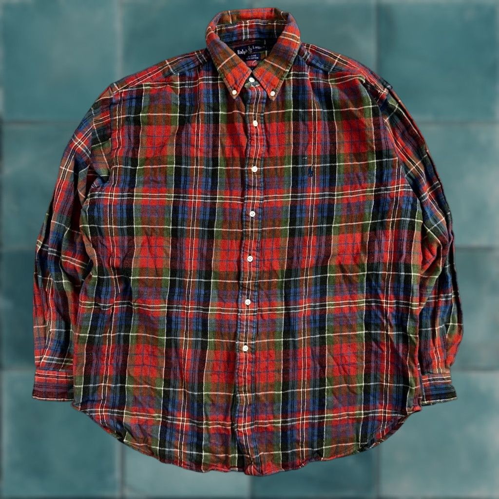 Ralph Lauren RALPH LAUREN Plaid Button-Up Shirt Mens XL Long Sleeve Multicolor Casual Size US XL / EU 56 / 4 - 1 Thumbnail