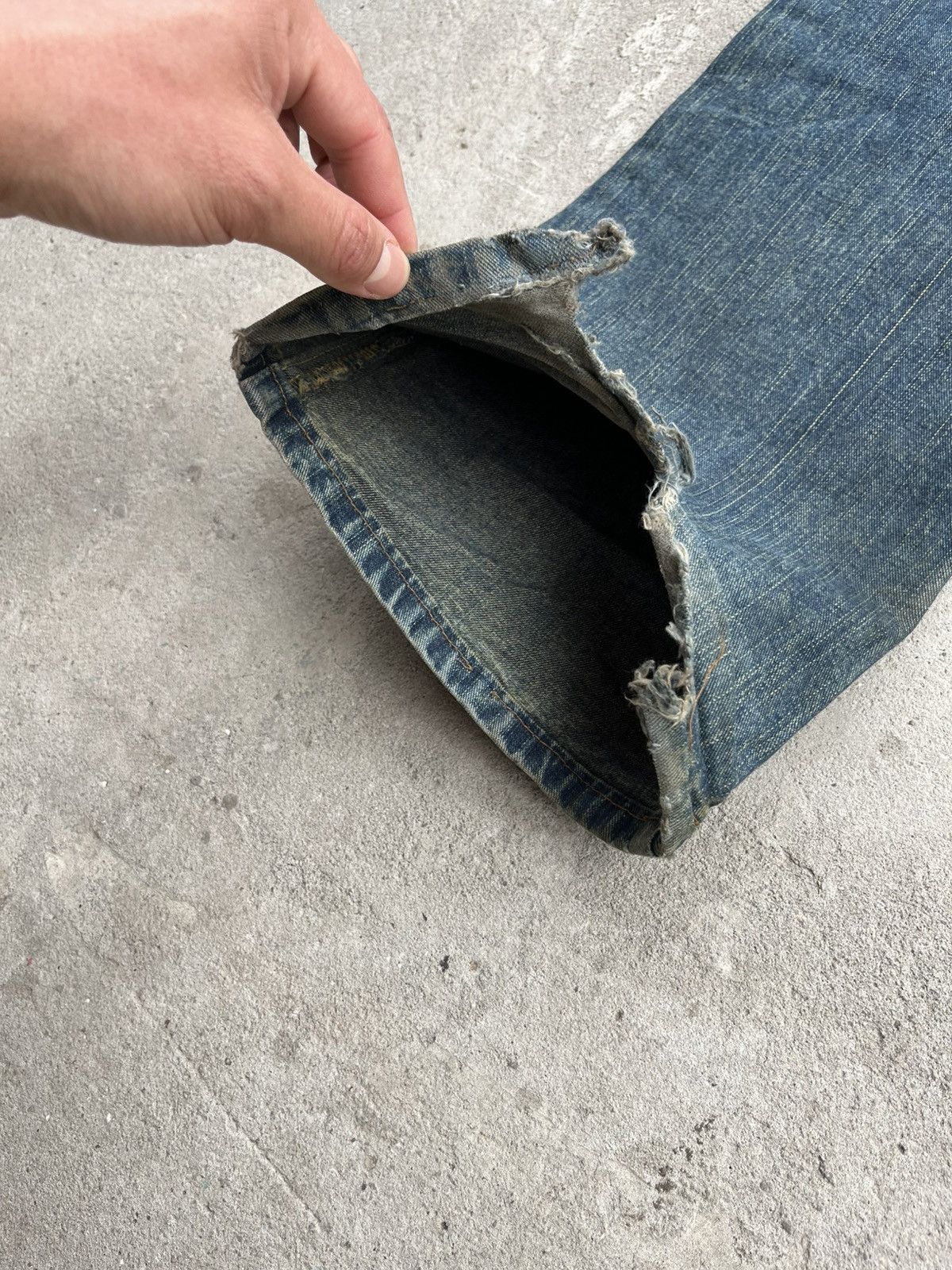 Miss Sixty Flared Miss Sixty Dirty Faded Denim Pants Jeans Y2K Japanese Size 32" / US 10 / IT 46 - 22 Thumbnail