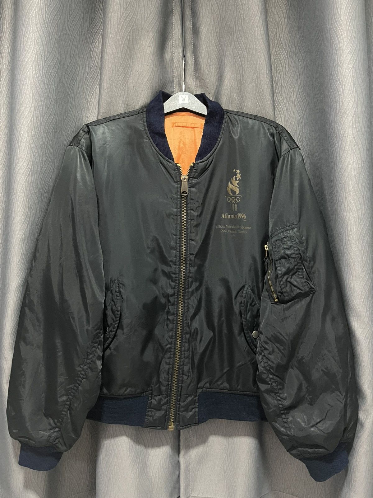 USA Olympics Vintage Atlanta 1996 Official Sponsor Bomber Jacket Size US L / EU 52-54 / 3 - 1 Thumbnail