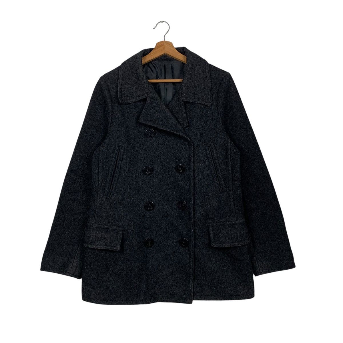 Japanese Brand Back Number Double Breasted Coat Size US L / EU 52-54 / 3 - 1 Thumbnail