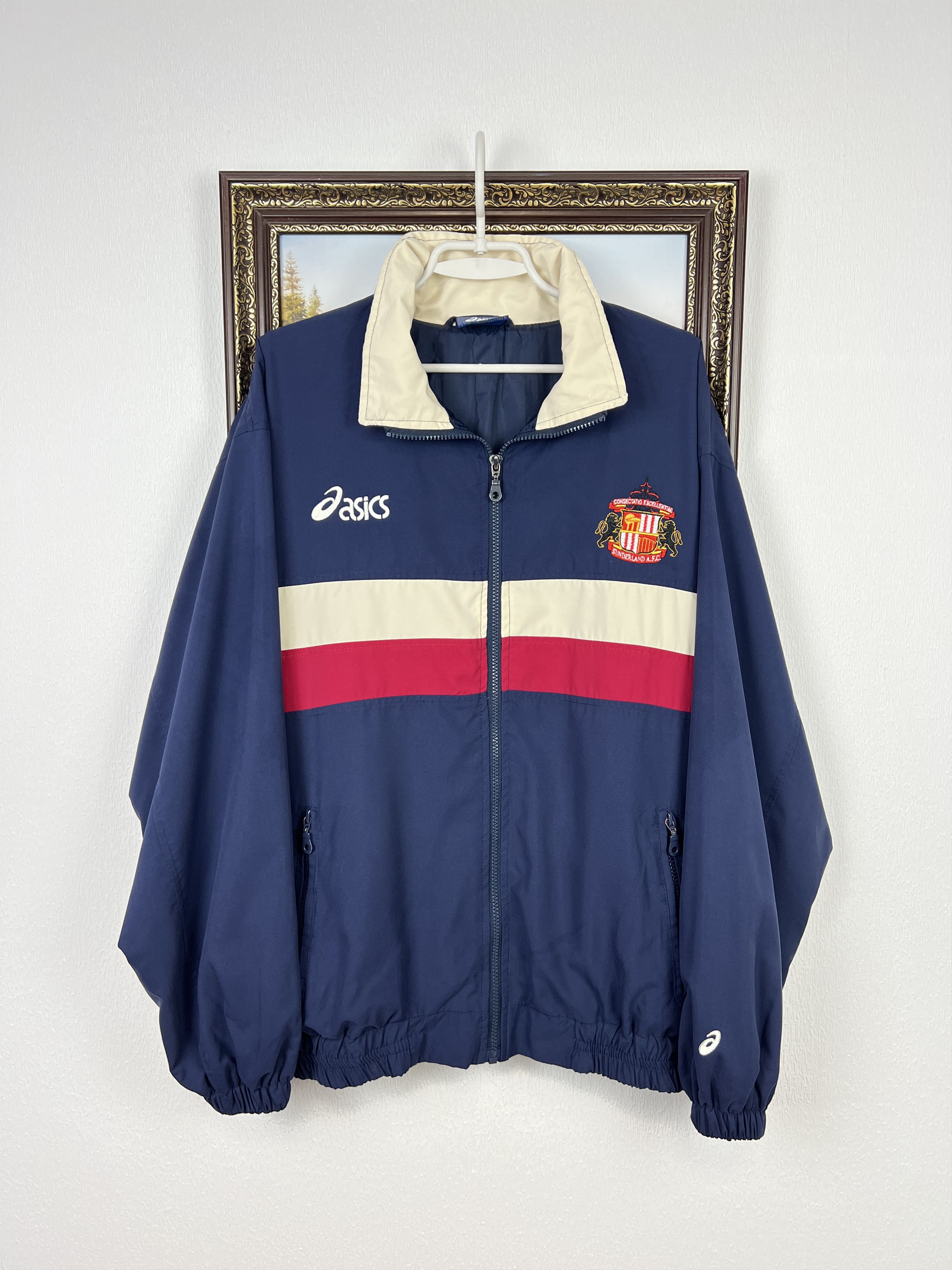 Asics Vintage ASICS Sunderland The Black Cats Football Jacket Size US L / EU 52-54 / 3 - 1 Thumbnail