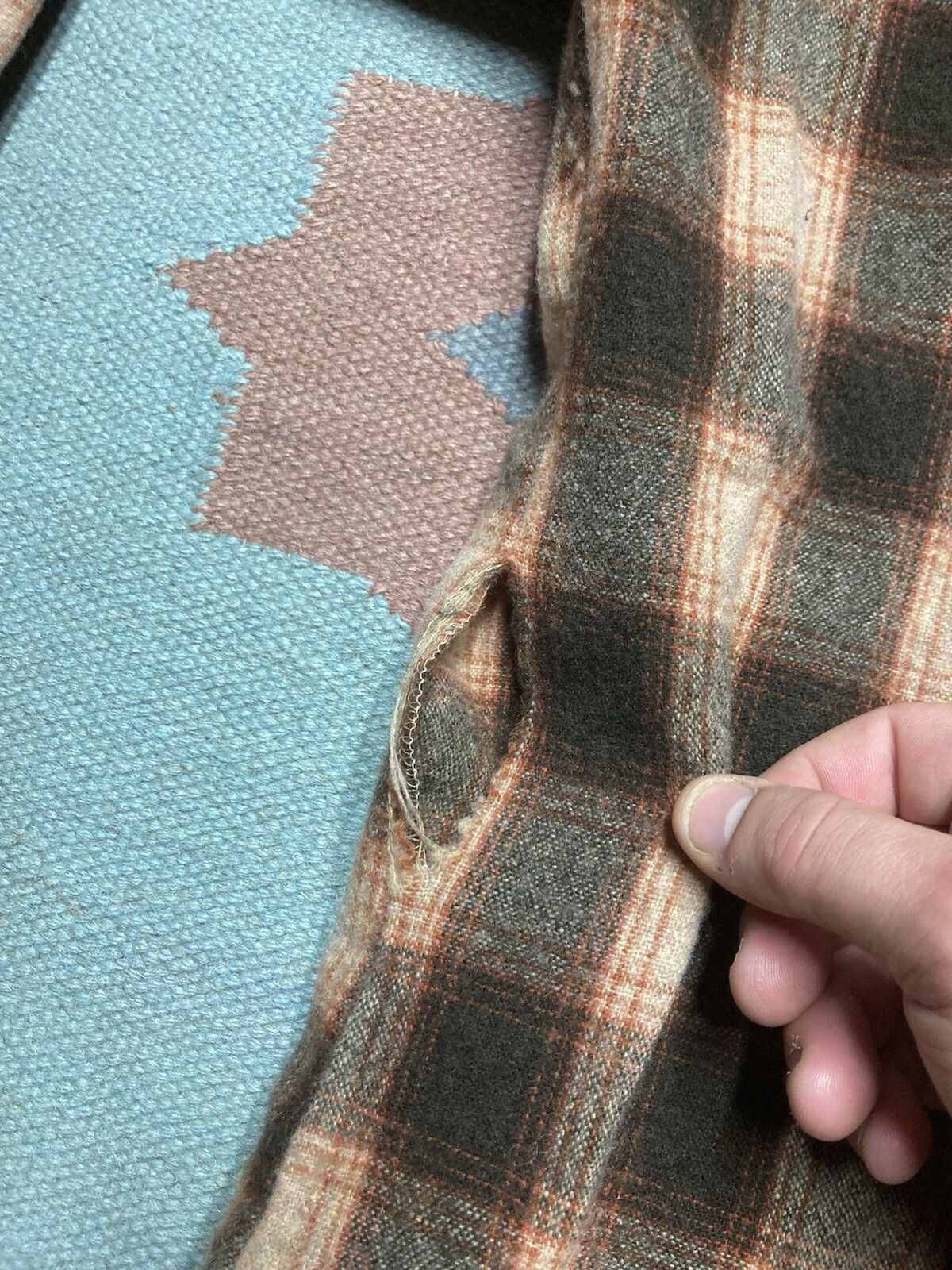 Vintage Vintage Kmart wool shirt jacket Pearl snap plaid western XL Size US XL / EU 56 / 4 - 7 Thumbnail