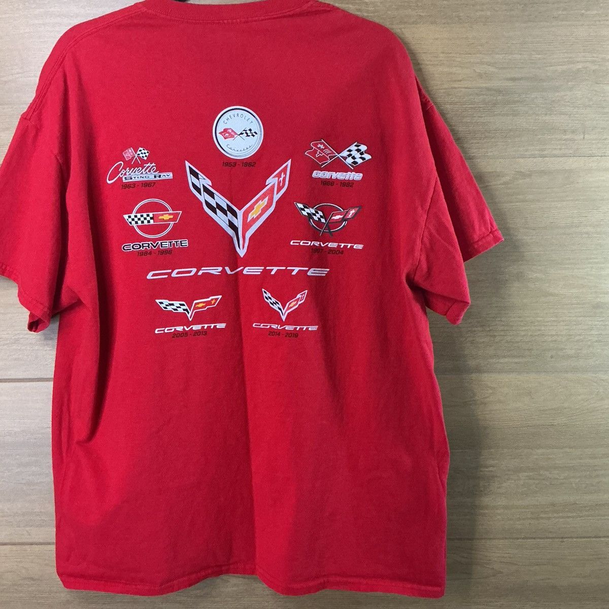 Other Chevrolet Corvette TShirt Red GM Licensed Logo Front Back XL Size US XL / EU 56 / 4 - 4 Thumbnail