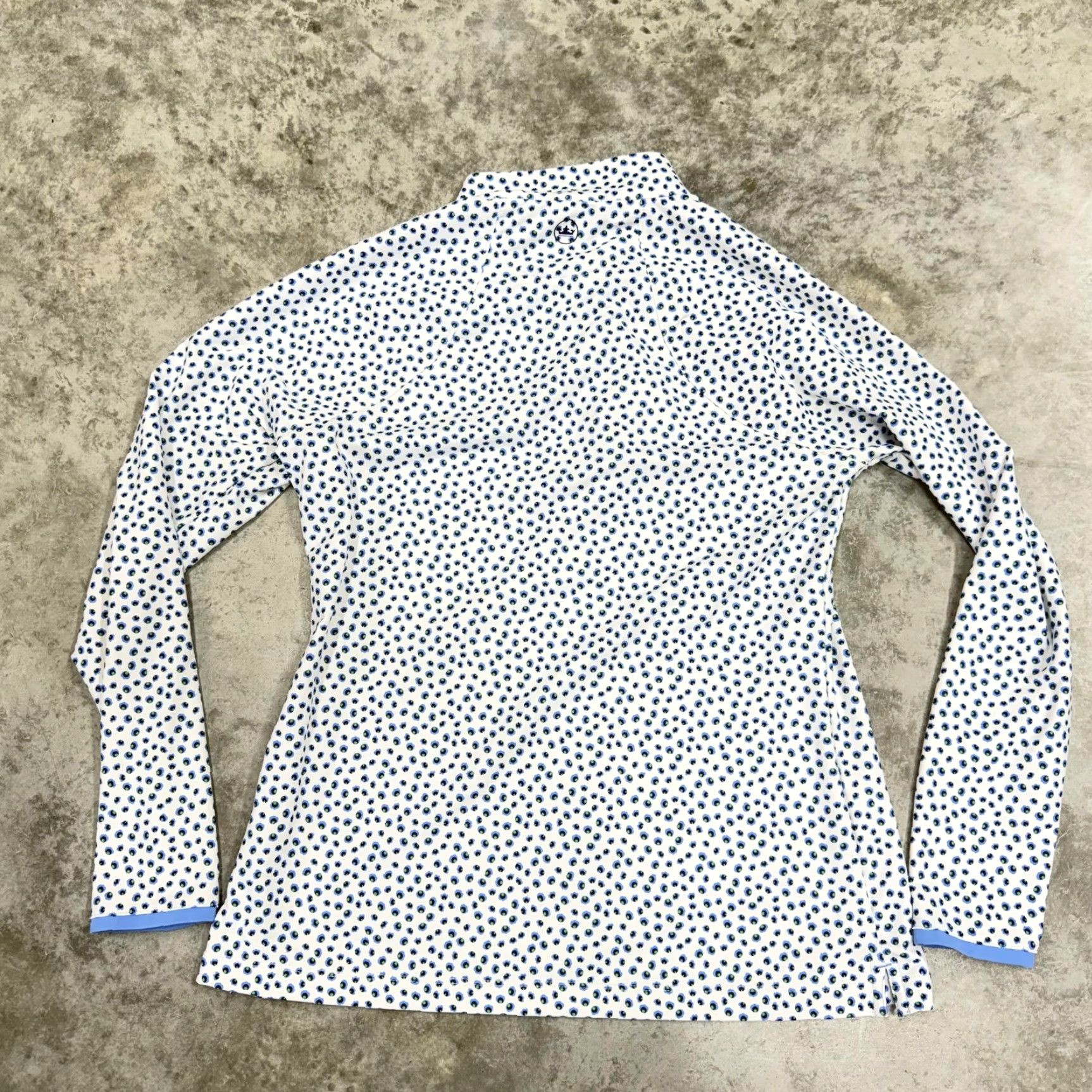 Peter Millar Peter Millar Pullover Womens Medium White Polka Dot 1/4 Zip Golf Performance Top Size M / US 6-8 / IT 42-44 - 5 Thumbnail